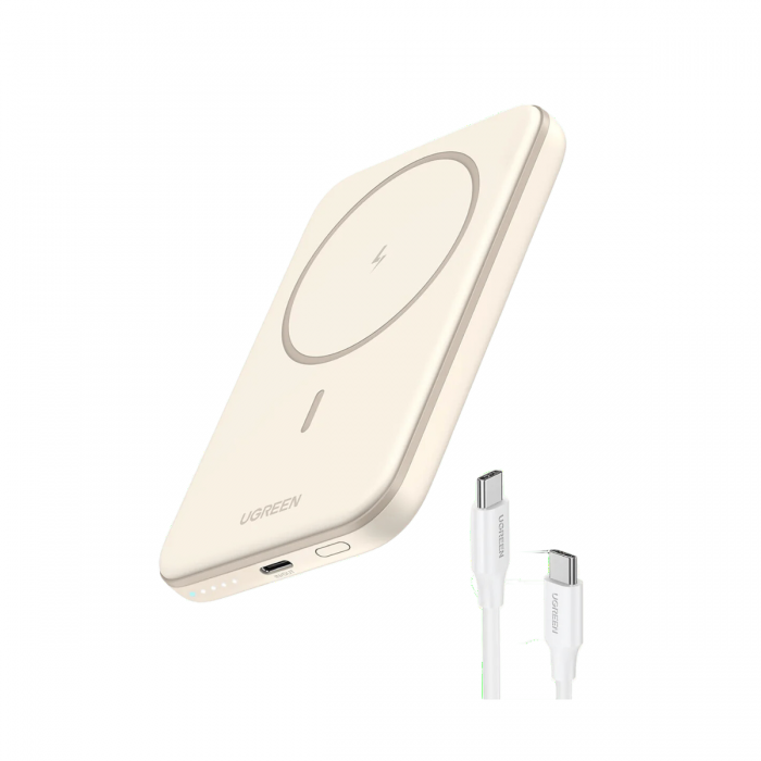 UGREEN PB560 MAGNETIC POWERBANK 5000MAH 15W (USB-C) (BEIGE)