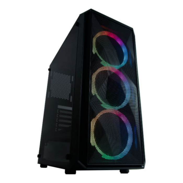 FRONTIER MEGATRON ME19B BK/BK TEMPERED ATX CASE