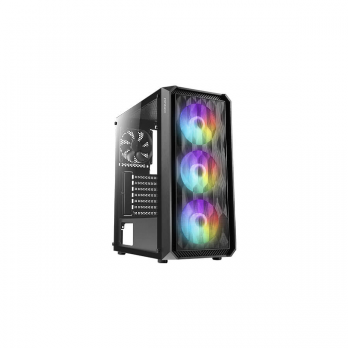 ANTEC NX292 MID TOWER CASE W/ TEMPERED GLASS SIDE PANEL, 4 RGB FANS (BLACK)