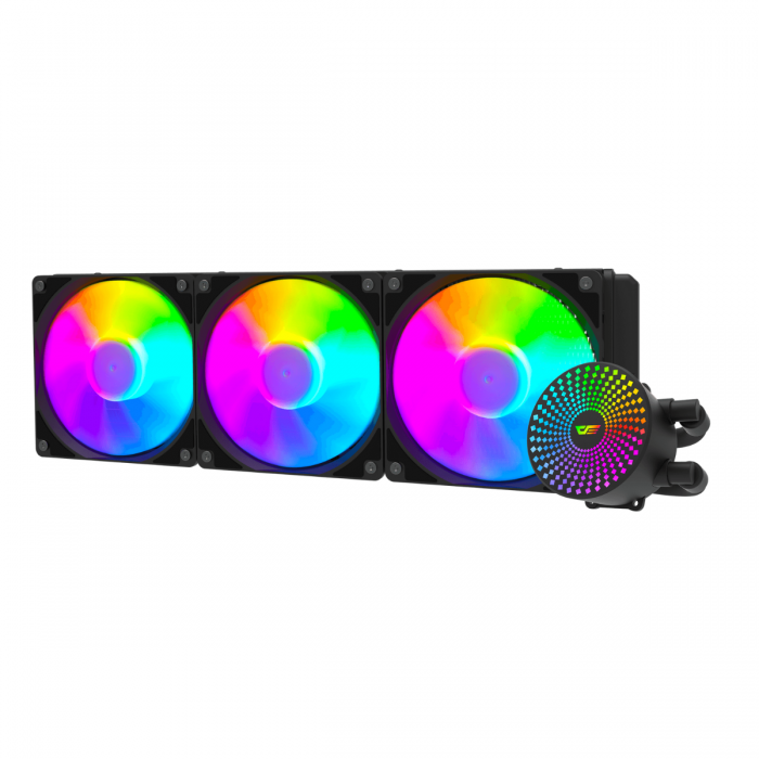 DARKFLASH RADIANT DC-360 ARGB AIO 360MM LIQUID CPU COOLER (BLACK)