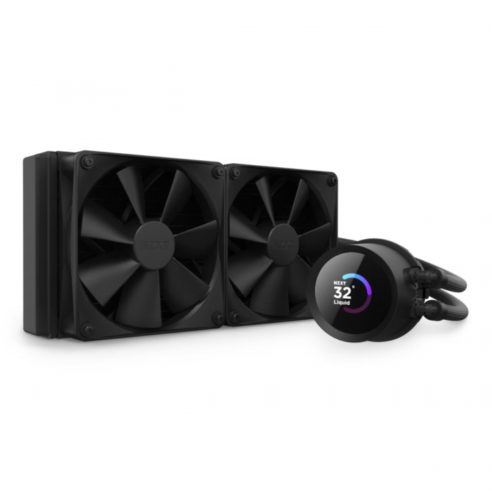 NZXT KRAKEN 240 RGB AIO LIQUID COOLER W/ LCD DISPLAY, RGB FANS (BLACK)