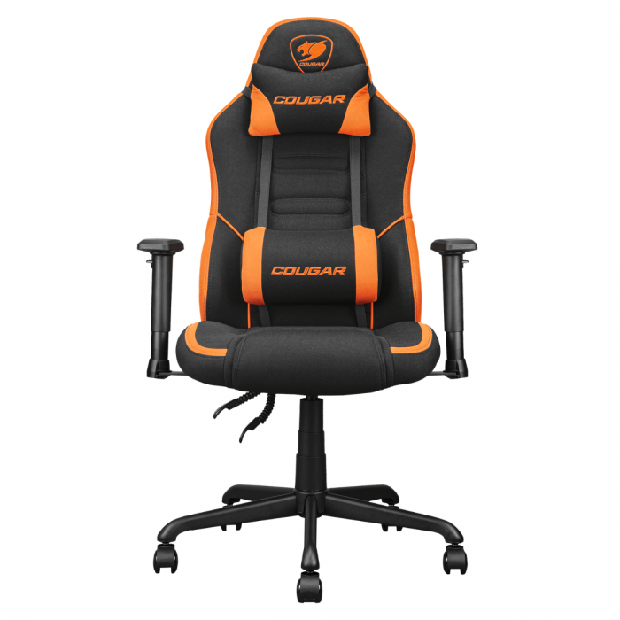 COUGAR FUSION SF FABRIC GAMING CHAIR (BLACK/ORANGE)