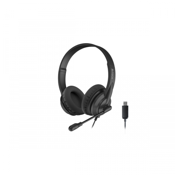 A4TECH HU-10 USB STEREO HEADSET (BLACK)