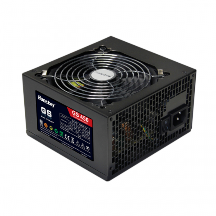 HUNTKEY GS450 350W, 120MM FAN, ACTIVE PFC, 80-PLUS CERTIFIED PSU