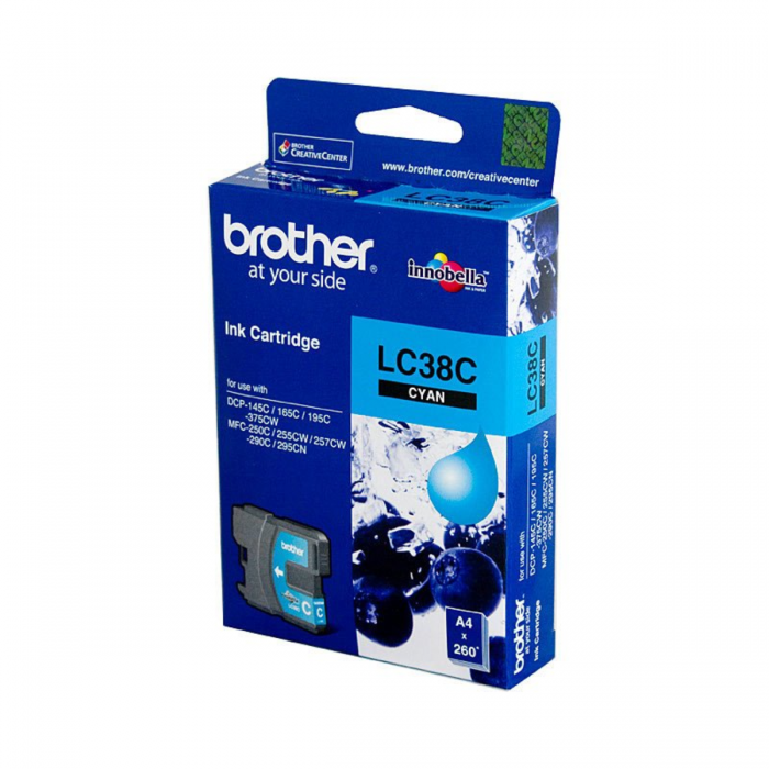 BROTHER LC-38 CYAN INK CARTRIDGE
