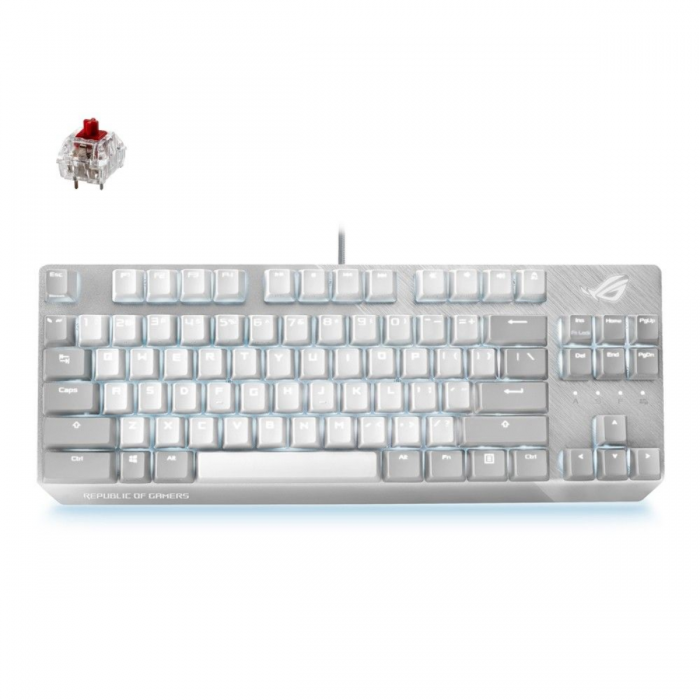 ASUS ROG STRIX SCOPE NX TKL RGB MECHANICAL GAMING KEYBOARD (RED SWITCH) (MOONLIGHT WHITE)