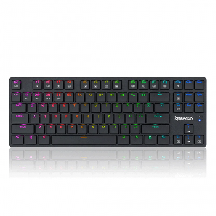 REDRAGON ANUBIS RGB WIRED/WIRELESS/BLUETOOTH TKL MECHANICAL KEYBOARD (BROWN SWITCH)