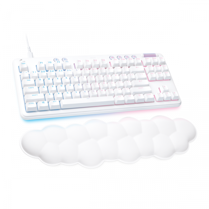 LOGITECH G713 TKL LIGHTSYNC MECHANICAL GAMING KEYBOARD WHITE - LINEAR (RED)