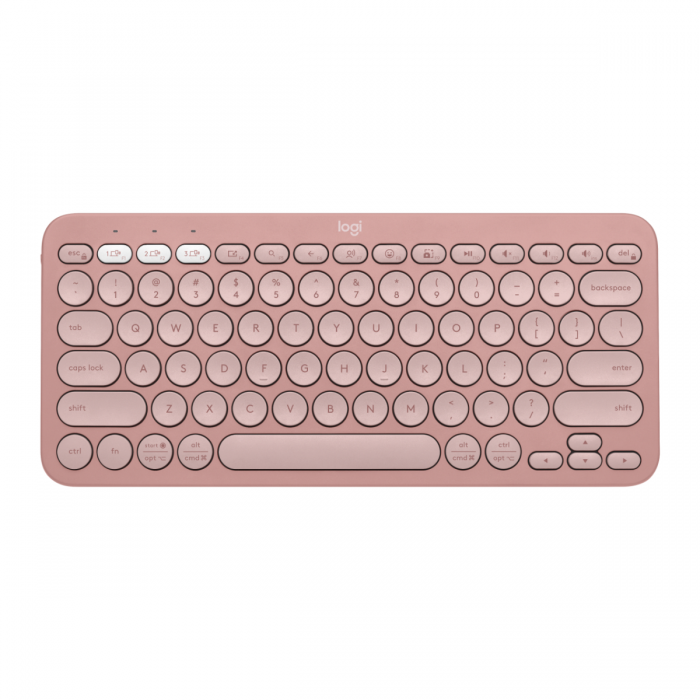 LOGITECH BLUETOOTH MULTI-DEVICE KEYBOARD PEBBLE KEYS 2 K380S (TONAL ROSE)