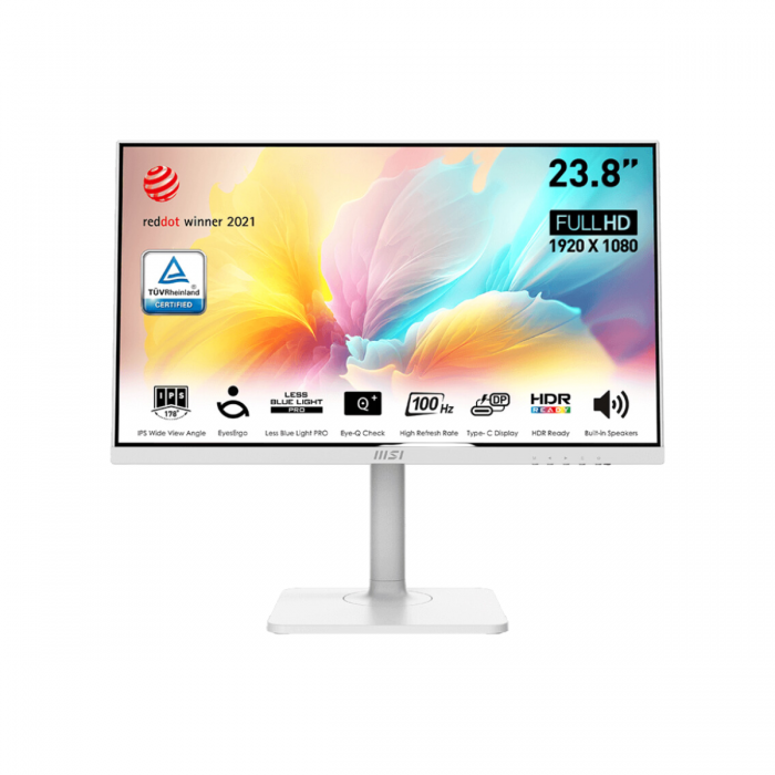 MSI MODERN MD2412PW 23.8" FHD LED IPS MONITOR 100HZ WLMNT (HDMI, USB-C)
