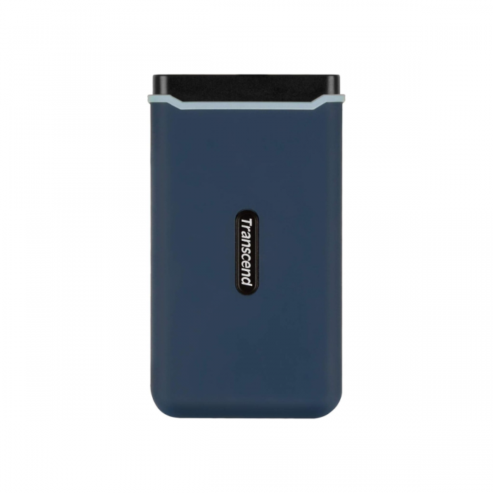 TRANSCEND 250GB ESD370C USB 3.1 TYPE-C PORTABLE SSD (TS250GESD370C) BLUE SILICONE RUBBER