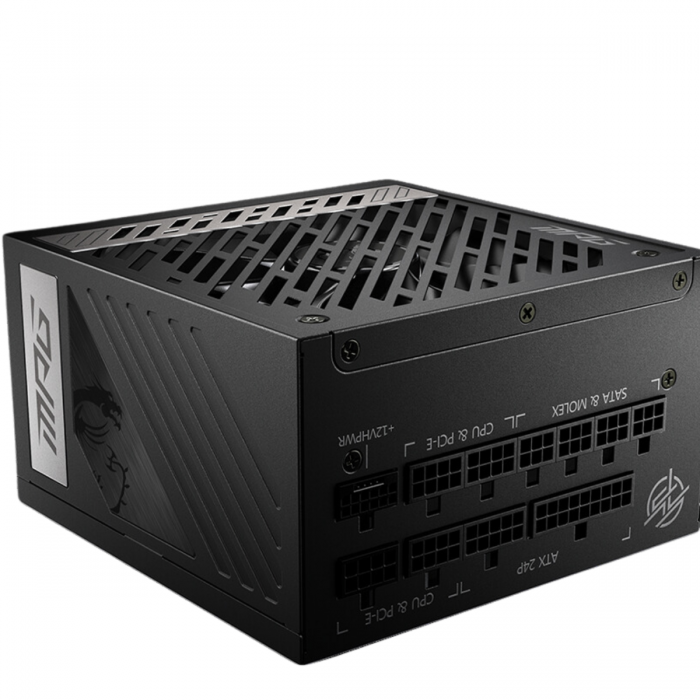 MSI MPG A1000G PCIE5 1000W 1X135MM FAN, 12SATA, 6PIN PCIE, ACTIVE PFC, 80PLUS GOLD