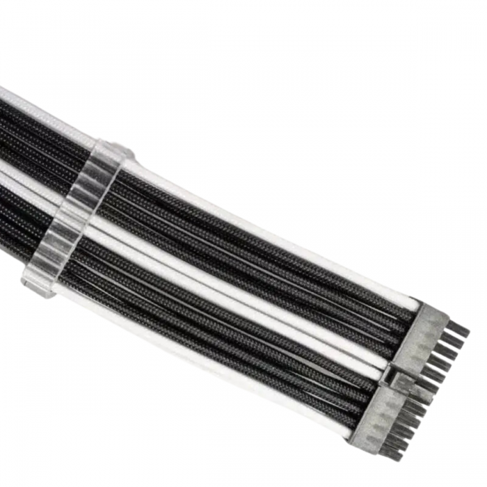 1STPLAYER STEAMPUNK PSU SLEEVED EXTENSION CABLE KIT (WHITE/BLACK)
