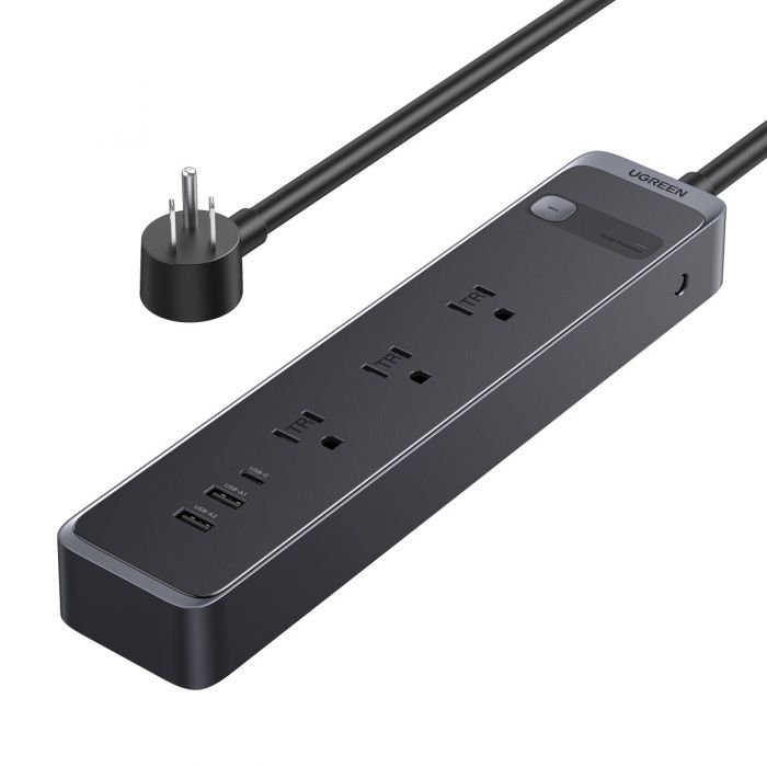 UGREEN 30W 3SOCKET (US PLUG)/2XUSB-A/USB-C POWER STRIP (1.8M)