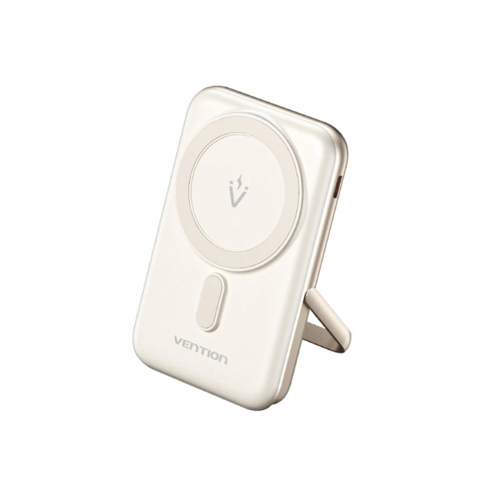 VENTION 10000MAH 15W MAGNETIC POWERBANK W/ KICKSTAND (1XUSB-C) WHITE
