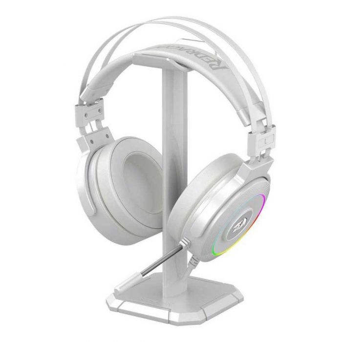 REDRAGON LAMIA2 RGB 7.1 VIRTUAL SURROUND USB GAMING HEADSET W/ STAND (WHITE)