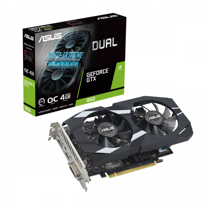 ASUS GTX 1650 4096MB 128BIT GDDR6 DUAL-O4GD6-P-EVO (DVI, HDMI, DP)
