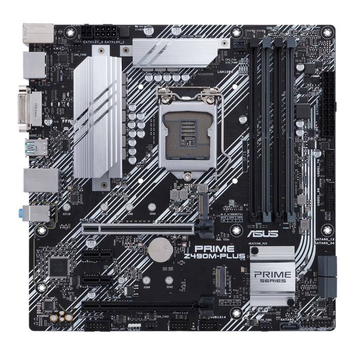 ASUS PRIME Z490M-PLUS 4DDR4 2XM.2 MOTHERBOARD (DVI, HDMI, DP)