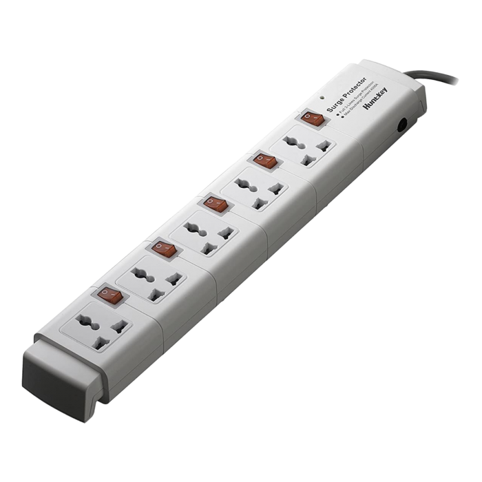 HUNTKEY 5 SOCKETS SURGE PROTECTOR W/ INDVL POWER SWITCH (2METER)