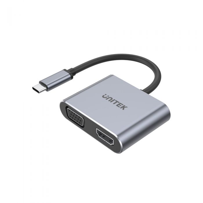 UNITEK D1049A UHUB Q4 LITE 4 IN 1 USB-C HUB (USB-A, USB-C, HDMI, VGA)