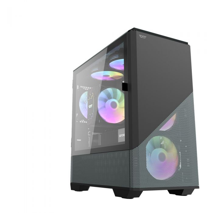 DARKFLASH DLC31 MINI MICRO ATX CASE W/ TEMPERED GLASS SIDE PANEL (GRAY)