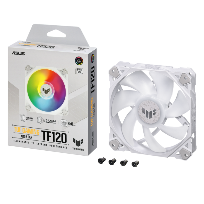 ASUS TUF GAMING TF120 ARGB FAN (WHITE)