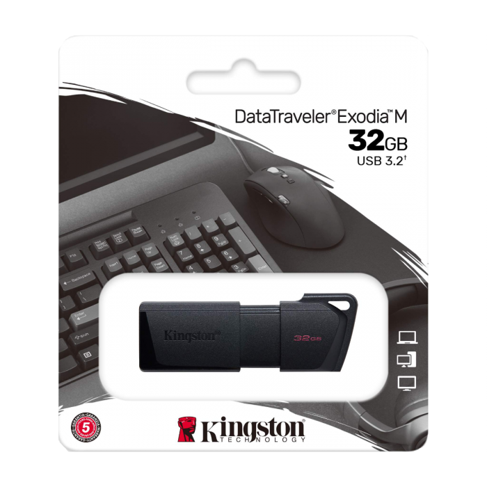 KINGSTON DATA TRAVELLER EXODIA M 32GB USB3.2 FLASH DRIVE BLACK