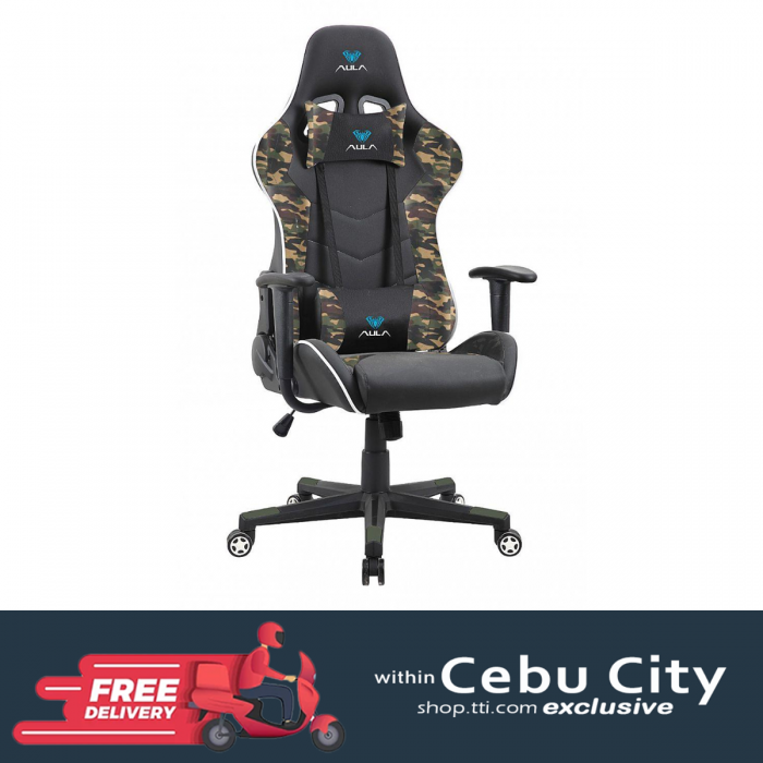 AULA F-1007 GAMING CHAIR (BLACK/GREEN CAMOUFLAGE)