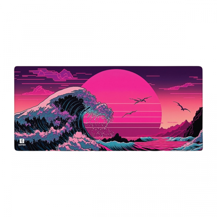 DOTTED GREAT WAVE V2 900X400MM DESK MAT (4MM)