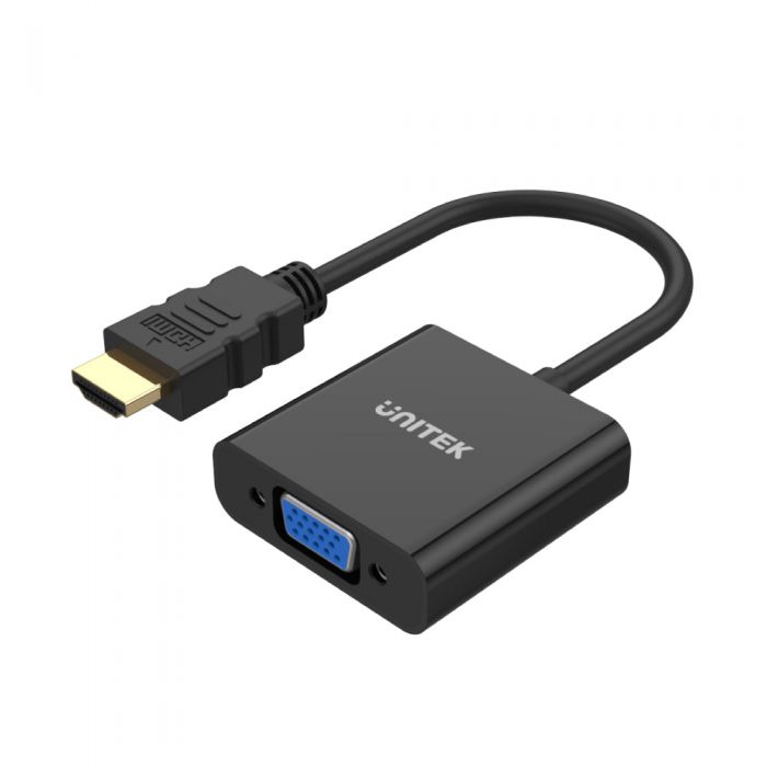 UNITEK Y-6333 HDMI TO VGA ADAPTER W/ 3.5MM FOR STEREO AUDIO