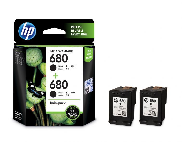 HP X4E79AA (680) BLACK TWIN PACK INK CARTRIDGE