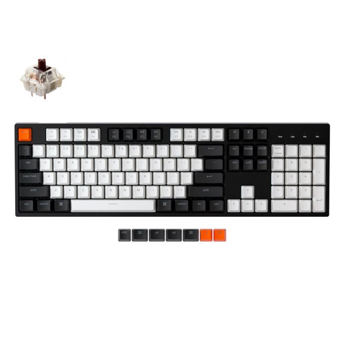 KEYCHRON C2 RGB WIRED MECHANICAL KEYBOARD (BROWN SWITCH/HOT SWAPPABLE)
