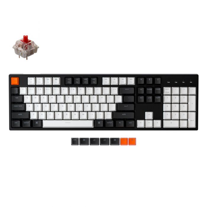 KEYCHRON C2 RGB WIRED MECHANICAL KEYBOARD (RED SWITCH/HOT SWAPPABLE)