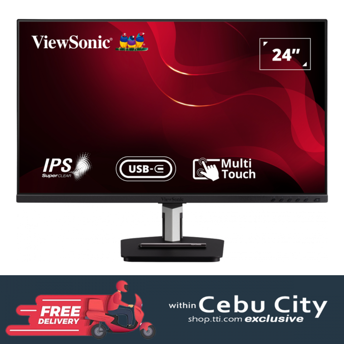 VIEWSONIC TD2455 23.8" WIDE LED FHD IPS MONITOR W/ MULTI TOUCH & SPEAKER (HDMI, DP)
