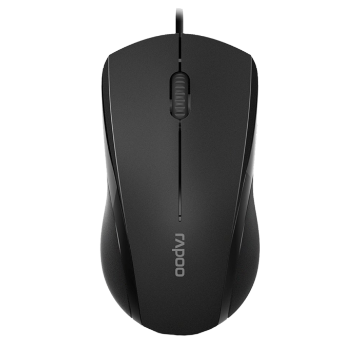 RAPOO N1200 SILENT USB WIRED MOUSE (BLACK)