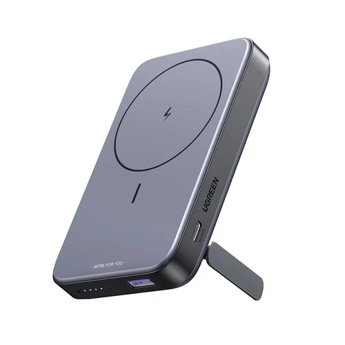 UGREEN PB206 MAGNETIC POWERBANK 10000MAH 15W W/ KICKSTAND (20W USB-C, 22.5W USB-A, 15W WIRELESS) GRAY