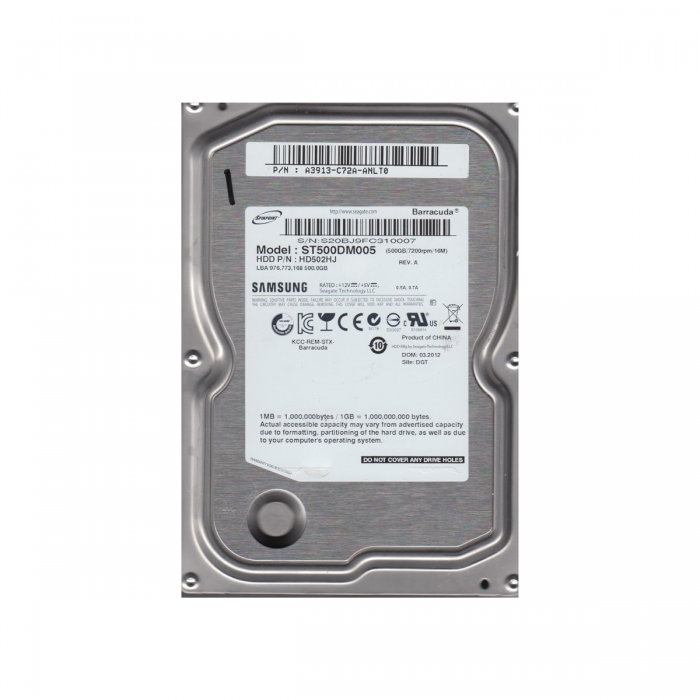 SAMSUNG 500GB SATA HDD (ST500DM005) 16MB