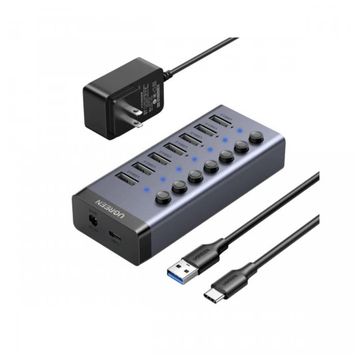 UGREEN 7 IN 1 POWERED SWITCH USB HUB (7XUSB-A 3.0)
