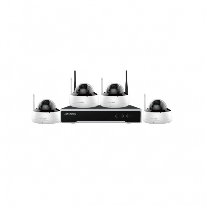 HIKVISION NK44W1H-1T 4CH NVR W/ 1TB WDPURX, 4 X DOME 4MP WIFI CAMERA