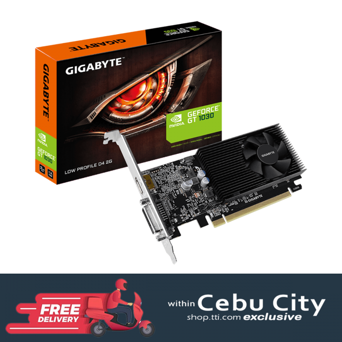 GIGABYTE GT 1030 2048MB 64BIT DDR4 LOW PROFILE (DVI, HDMI)