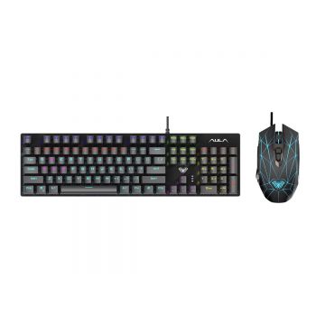 AULA T640 WIRED MECHANICAL GAMING KEYBOARD AND MOUSE COMBO