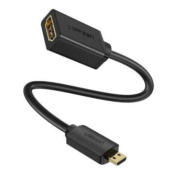 UGREEN MICRO HDMI (M) TO HDMI (F) CABLE ADAPTER (22CM)