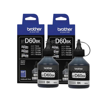 BROTHER BT-D60 BLACK INK BOTTLE (DUAL PACK)