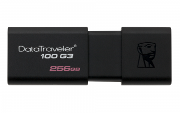 KINGSTON DATA TRAVELLER 100 GEN 3 USB 3.0 256GB BLACK