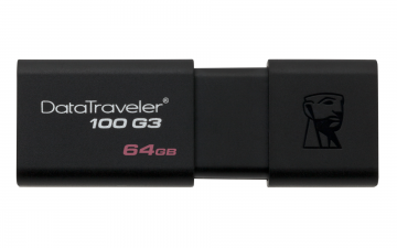 KINGSTON DATA TRAVELLER 100 GEN 3 USB 3.0 64GB BLACK