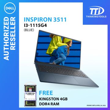 DELL INSPIRON 3511 INTEL CORE I3-1115G4/4GB/256GB NVME/15.6/W10H/OFC19HS/2YR (BLU)