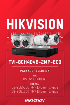 HIKVISION TVI-8CH4D4B-2MP/ECO (DS-7208HGHI-K1, DS-2CE56D0T-IPF x 4, DS-2CE16D0T-IPF x 4)